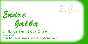 endre galba business card